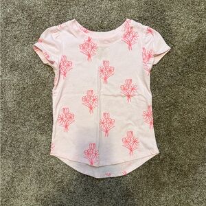 🌼5/$10🌼Cat & Jack Light Pink Floral Tee 4t